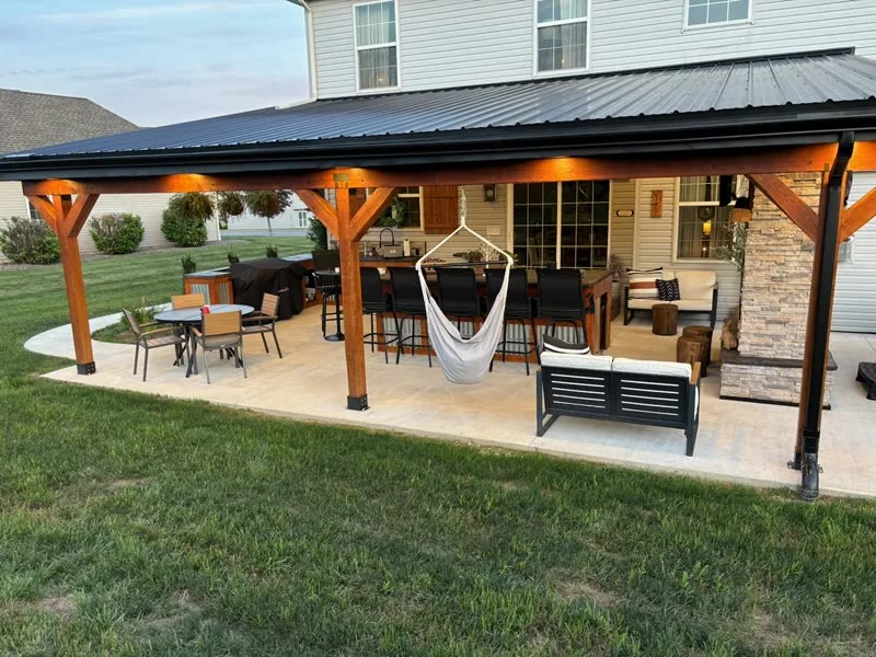 Kress covered patio and outdoor living project by ASRE photo 2