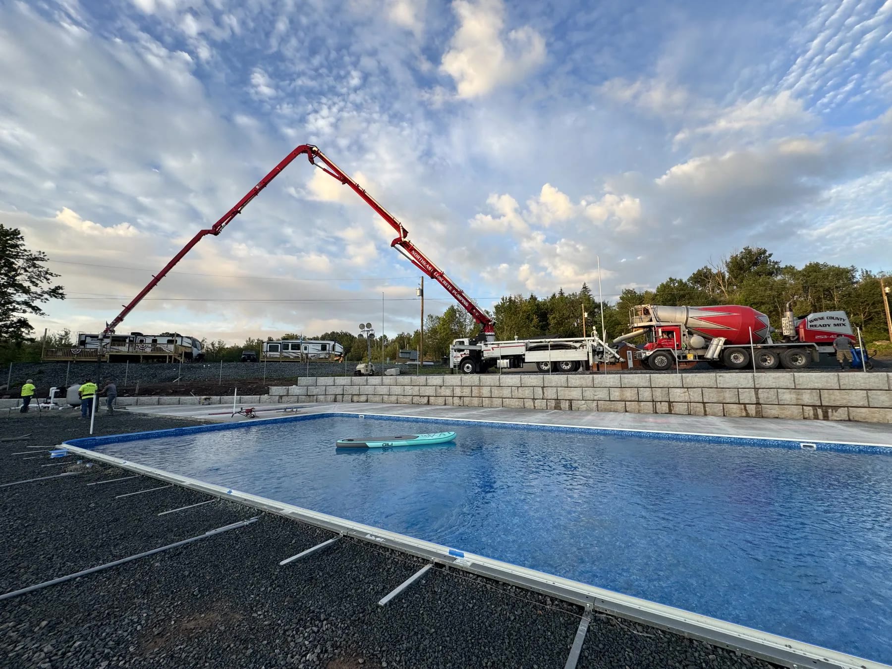 Lake commercial campground hardscaping and pool area project by ASRE photo 3