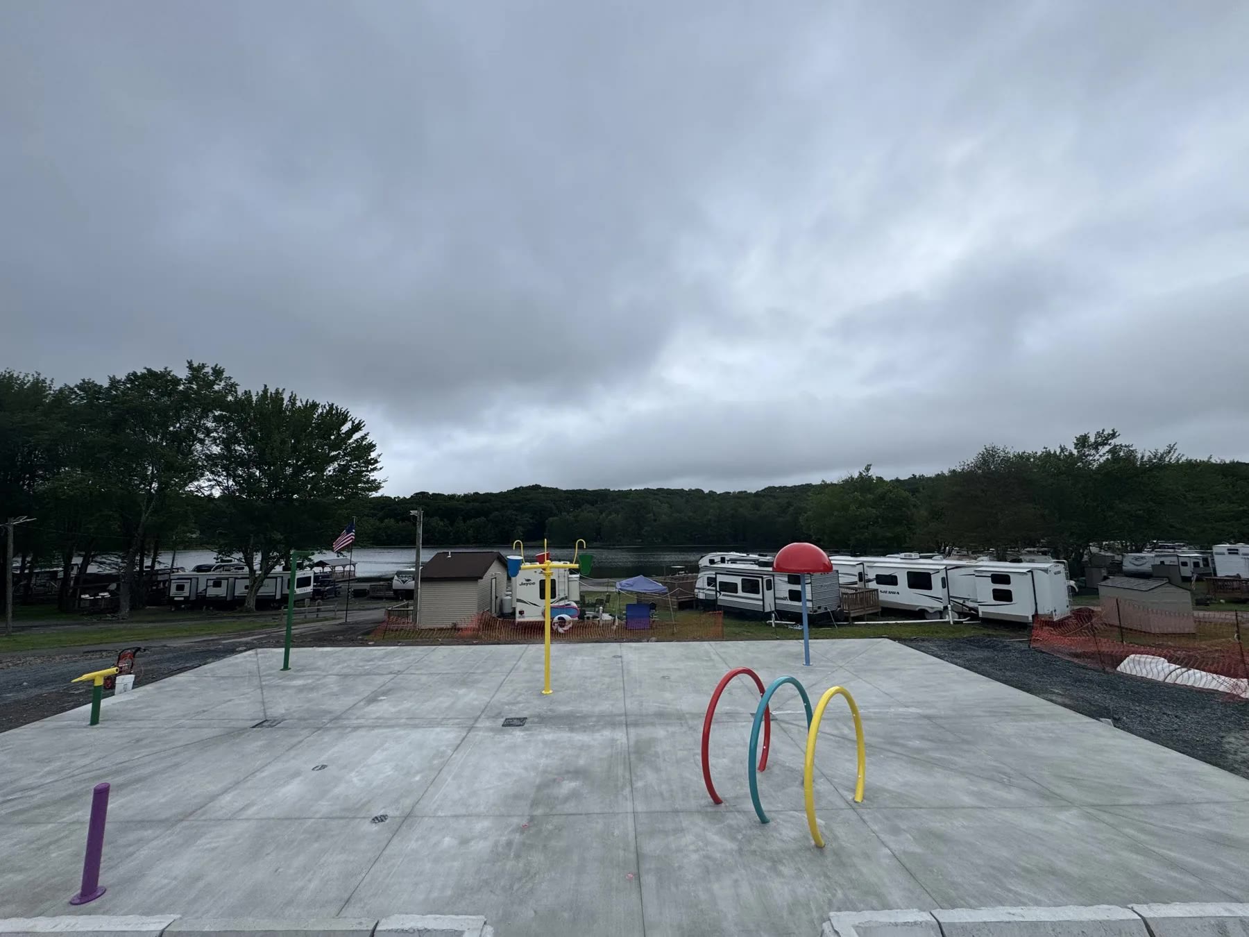 Lake commercial campground hardscaping and pool area project by ASRE photo 6