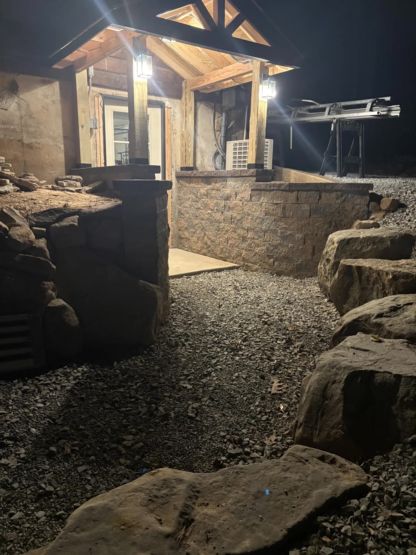 Patricia retaining wall drainage and lower-level entry project by ASRE photo 6