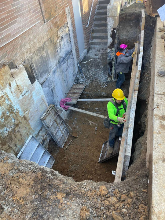 Concrete and hardscape detail at Lehigh University project